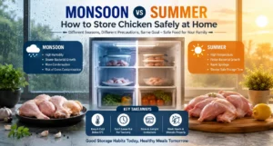 Monsoon vs Summer: How to Store Chicken Safely at Home